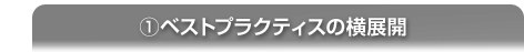 1 ベストプラクティスの横展開